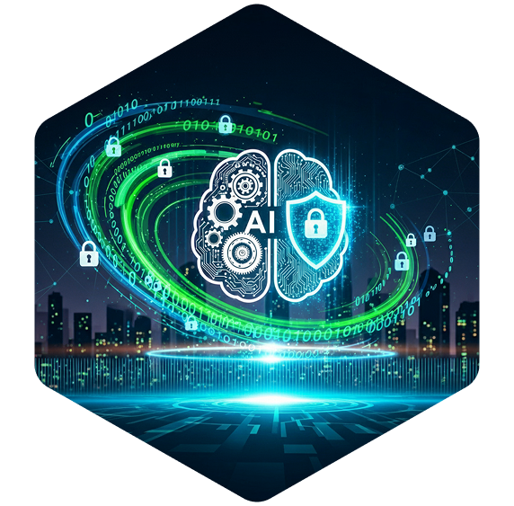 digital depiction of secure AI automation